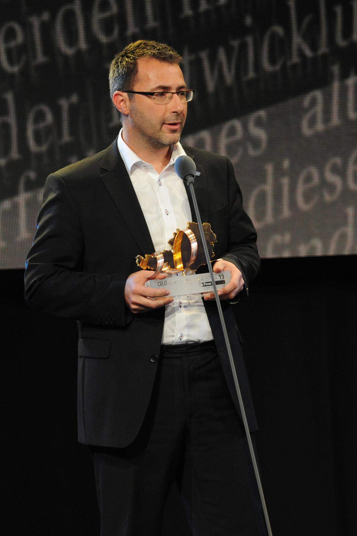 Gewinner in der Kategorie "Creative Industries" ist der Gründer des Otelo-Technologielabors, Martin Hollinetz.