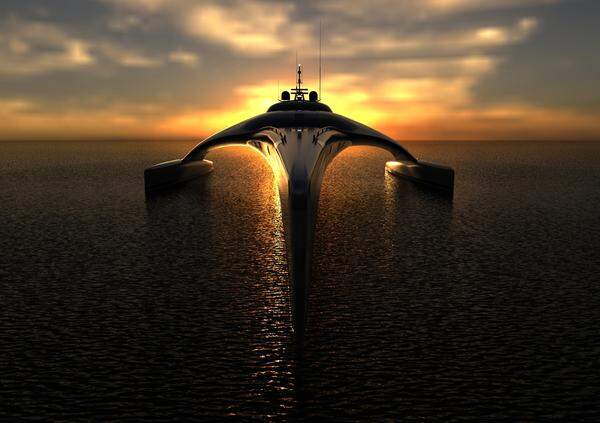 Wie aus einem Science Ficton-Film sieht die Superyacht Adastra aus, doch nach fünf Jahren intensiver Planung, Konzeption und Produktion wurde sie von der Werft McConaghy Boats 2012 im Perlfluss in China zu Wasser gelassen.