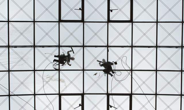 Glasdachreinigung am World Trade Center