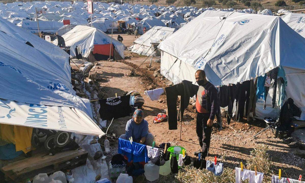 Flüchtlinge auf Lesbos 