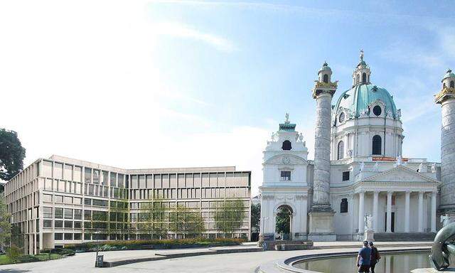 Wird das Versicherungsgebäude neben der Kirche wie geplant aufgestockt, so würde es laut den aktuellen Entwürfen dann so aussehen. 