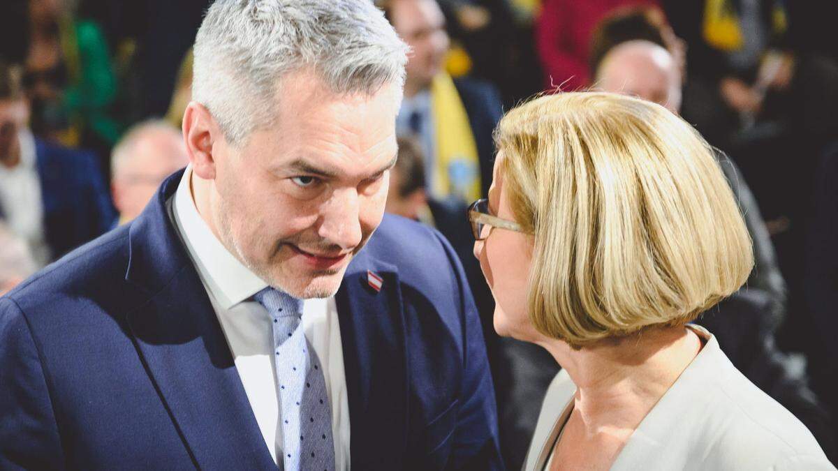 ÖVP-Chef Karl Nehammer und Landeshauptfrau Johanna Mikl-Leitner.  