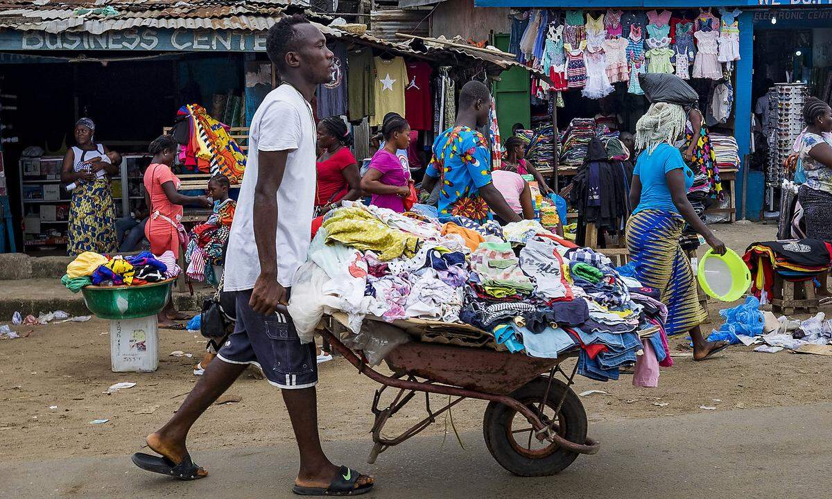 Auf dem Markt in Monrovia, der Hauptstadt Liberias.