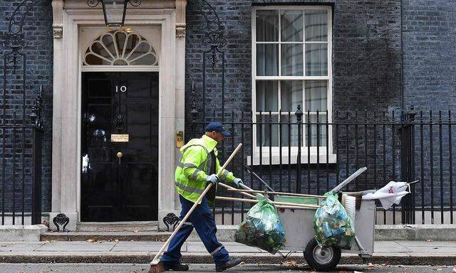 Theresa Mays Amtssitz, Downing Street Nummer 10 in London.