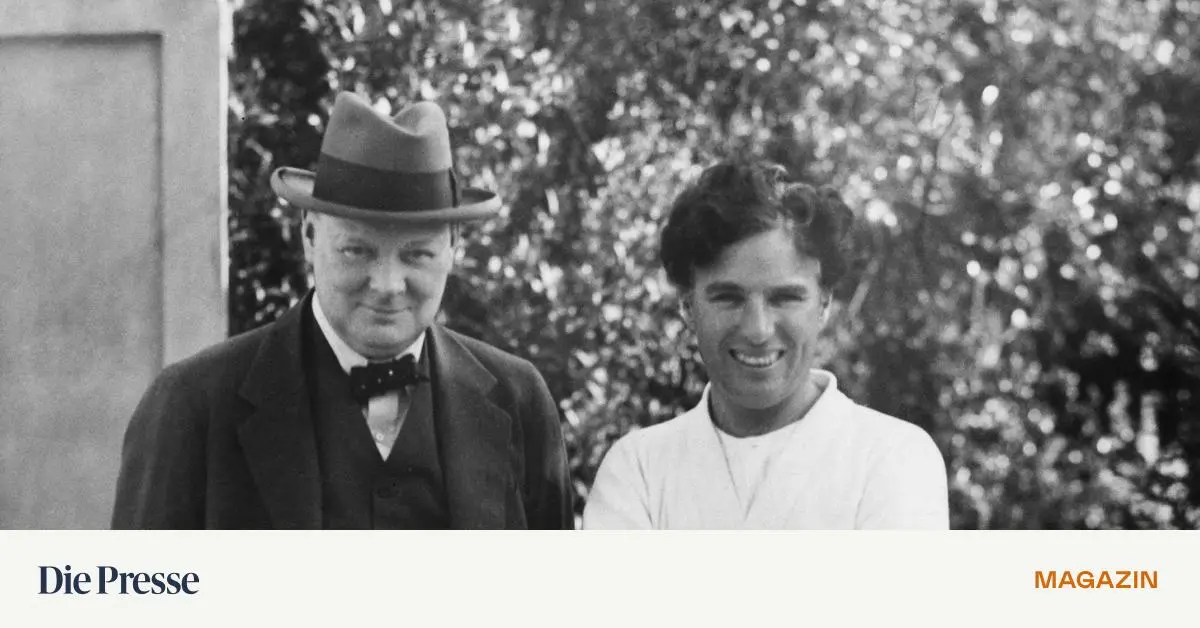 Charlie-Chaplin-und-Winston-Churchill-Zwei-Freunde-und-ihr-Feind-premium-