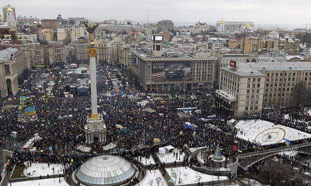 Archivbild vom 8. Dezember 2013 am Maidan in Kiew.