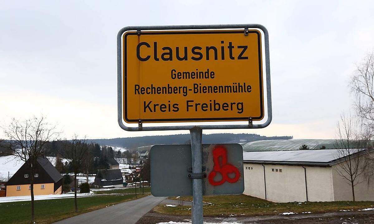 Der Ort Clausnitz in Sachsen