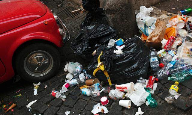 In Rom türmt sich der Abfall, in Italien will ihn niemand haben. Aber zum Glück gibt's ja noch Österreich. 
