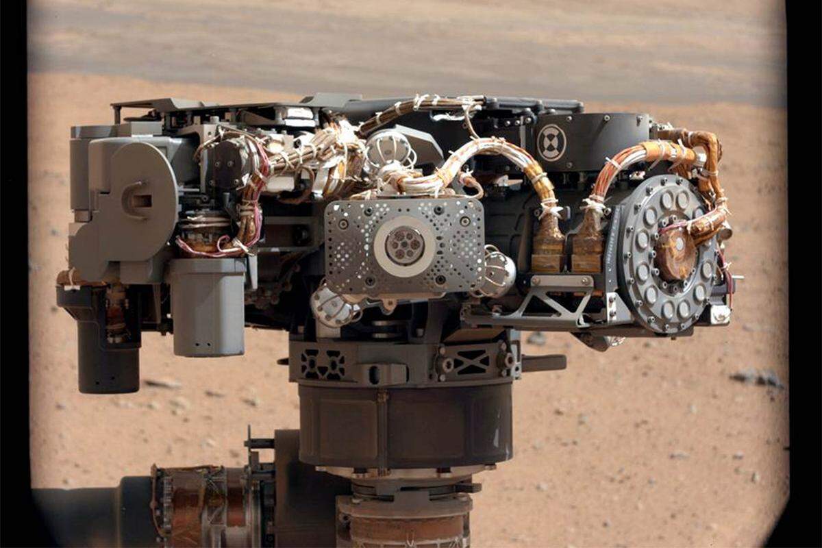 "Curiosity" ist der teuerste und ausgefeilteste Roboter, der je für die Erforschung eines anderen Planeten gebaut wurde. Die 2,5 Milliarden Dollar teure Mission ist auf einen Zeitraum von zwei Jahren angelegt. Im Bild: Das "Alpha Particle X-Ray Spectrometer" des Rovers.