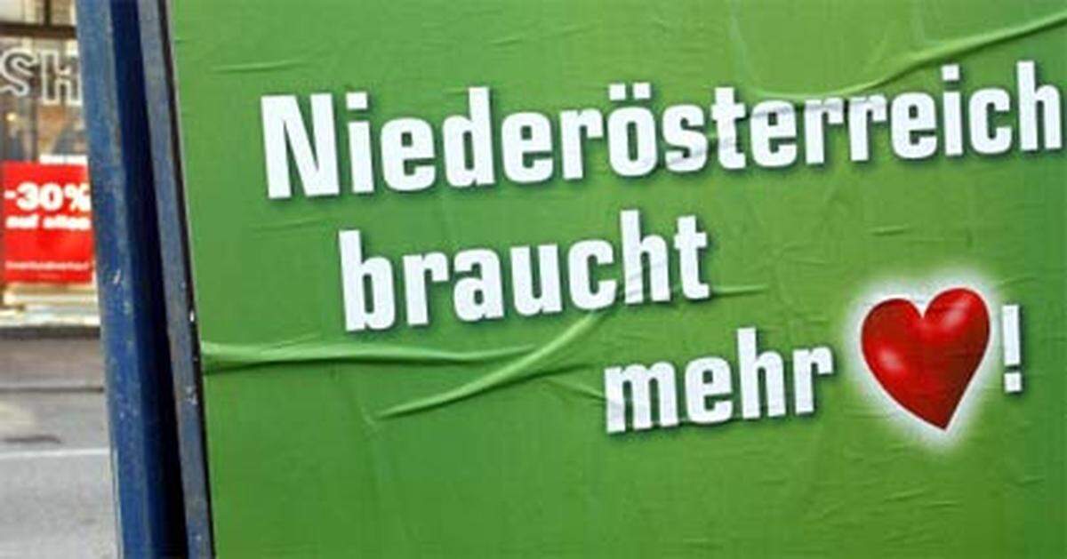 Ganz im Sinn der Bundespartei, die für "soziale Gerechtigkeit" eintritt, wirbt die niederösterreichische SP für "mehr Herz" für das Land.