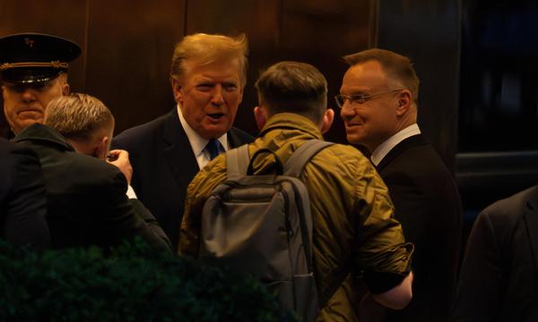 Donald Trump und Andrzej Duda bei ihrem Treffen im Trump Tower. 