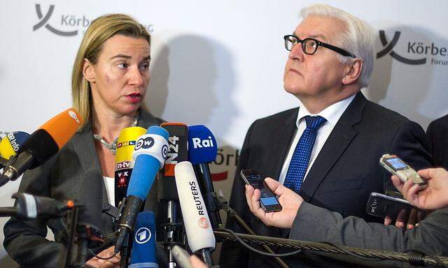Federica Mogherini war in Berlin bei Frank-Walter Steinmeier zu Gast. Thema Nummer eins: die Ukraine-Krise.
