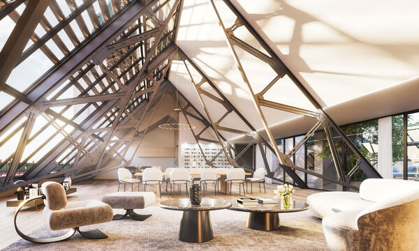 Penthaus-Feeling in den Telegraph Yards an der Ecke Zollergasse.