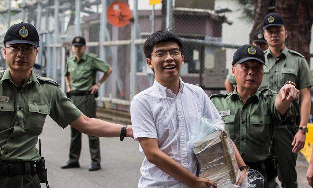 Wieder in Freiheit: Joshua Wong durfte das Lai-Chi-Kok-Gefängnis am 17. Juni 2019 verlassen. 