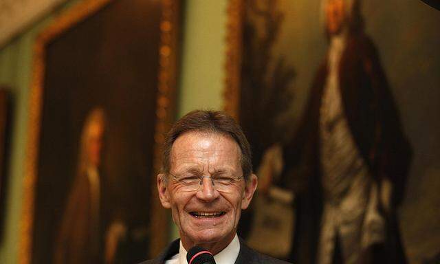 Tate Director Nicholas Serota speaks during a news conference at the Foundling Museum in London