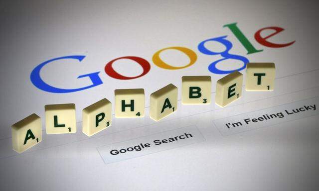 File photo of letters spelling the word 'Alphabet' as they are seen on a computer screen with a Google search page in this photo illustration taken in Paris