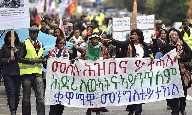 Themenbild: Demonstration fuer Eritrea in der Schweiz