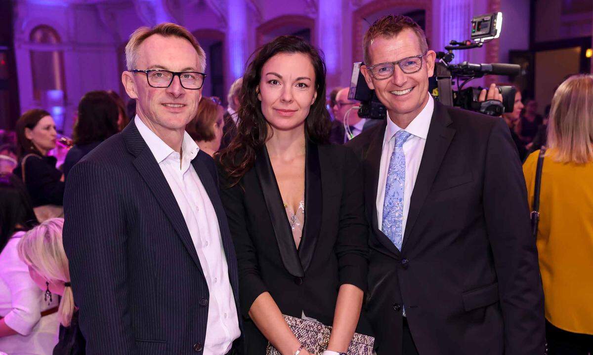 PwC-Österreich-Chef Rudolf Krickl, Real-Beauty-Geschäftsführerin Carmen Balazs und „Presse“-Geschäftsführer Andreas Rast.