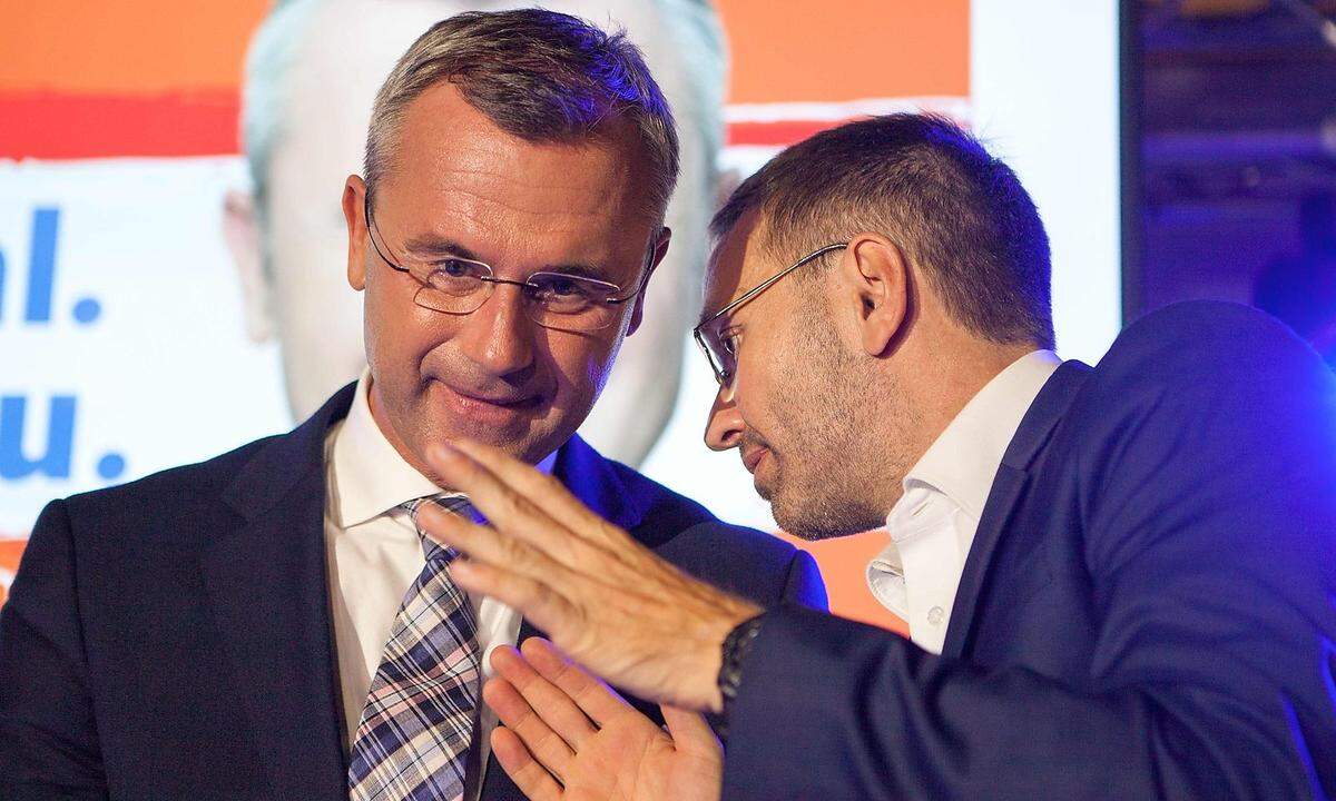 "Schokolade ist seine große Schwäche." Herbert Kickl zum Schmelzen bringen: FPÖ-Chef Norbert Hofer (l.) weiß, wies geht.