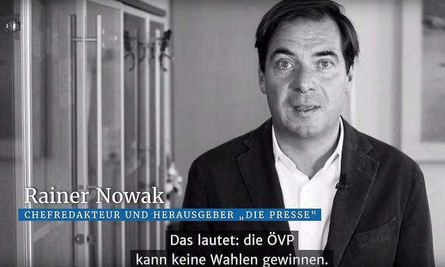Rainer Nowak im Video-Kurzkommentar zum Thema ÖVP