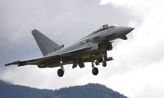 Ein Eurofighter Typhoon des österreichischen Bundesheeres 