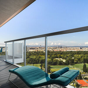 Blick aus dem Buwog/IES-Projekt Marina Tower – Fertigstellung 2022.