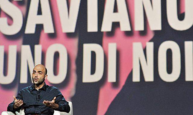 Roberto saviano in einer Talkshow