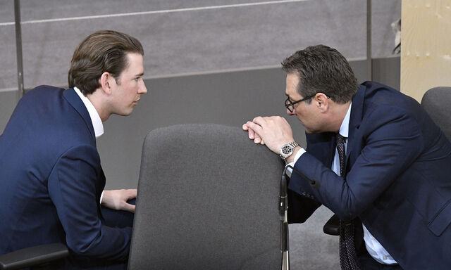 Archivbild: Kanzler Kurz (l.) und Vizekanzler Strache im Nationalrat