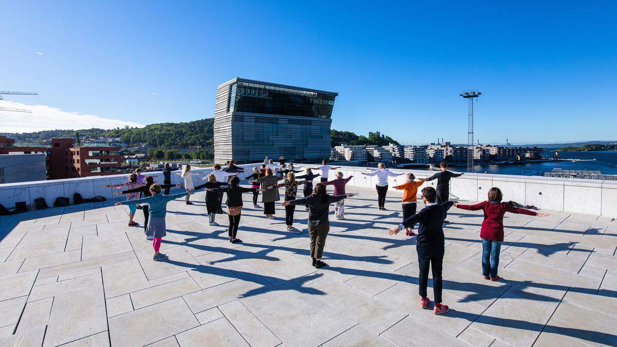 Yoga am Dach