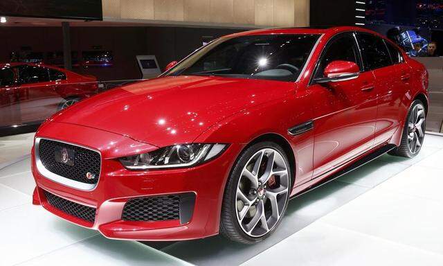 The new Jaguar XE sports saloon car is seen during the second press day ahead of the 85th International Motor Show in Geneva