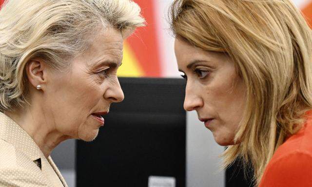 Weibliche EU-Spitze hat Seltenheitswert: Ursula von der Leyen und Roberta Metsola. 