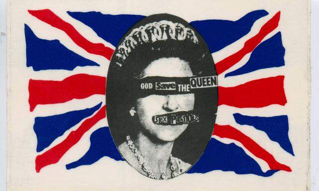  Der britische Künstler Jamie Reed, ein Anarchist und Situationist, schuf das Motiv für das Cover. Die typische Punk- Schrift – mit wie für einen Erpresserbrief aus Zeitungspapier geschnittenen Buchstaben – hat er erfunden. 