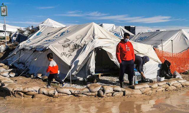 Das Flüchtlingslager in Kara Tepe in Griechenland am 19. Dezember.