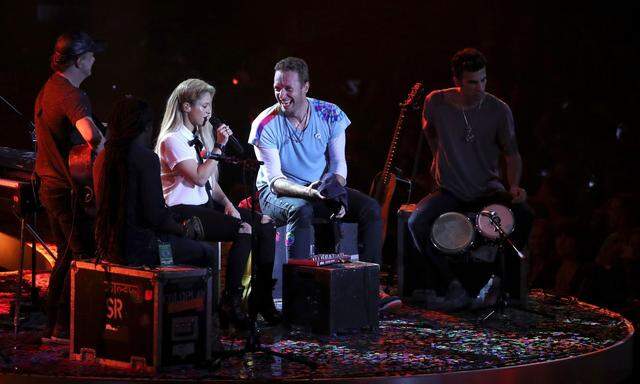 Archivbild: Shakira und Chris Martin (Coldplay)