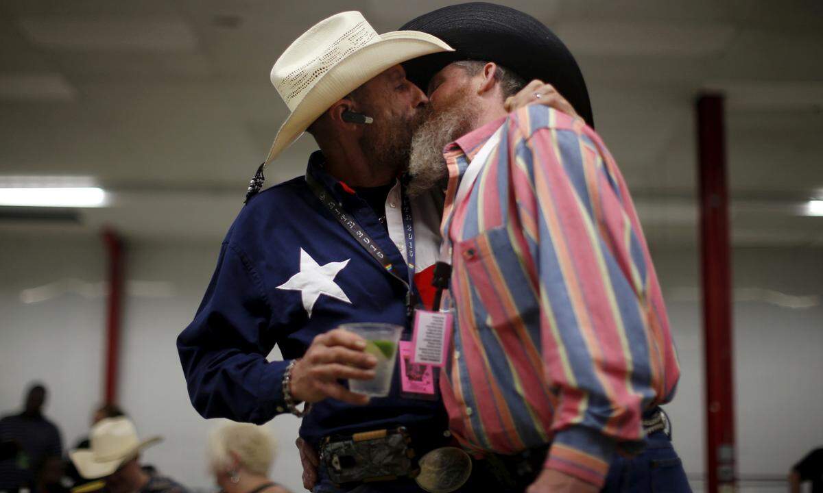 24. April 2015. Ein Schnappschuss vom queeren "Rodeo In The Rock" in der Stadt Little Rock im US-Bundesstaat Arkansas.