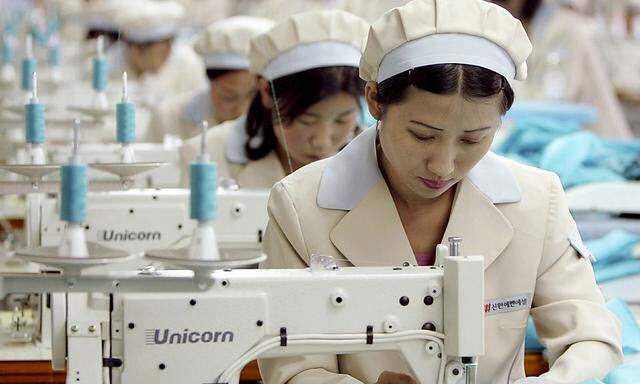 Nordkoreanische Arbeiterinnen in Kaesong