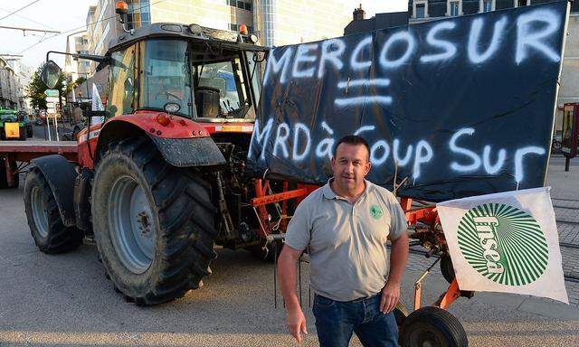 In Frankreich protestierten Bauern gegen den Freihandelspakt.