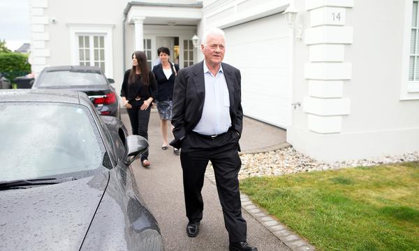 Frank Stronach am Mittwoch 6. Mai 2015, nach einer Mitgliederversammlung seiner damaligen Partei, dem „Team Stronach“.