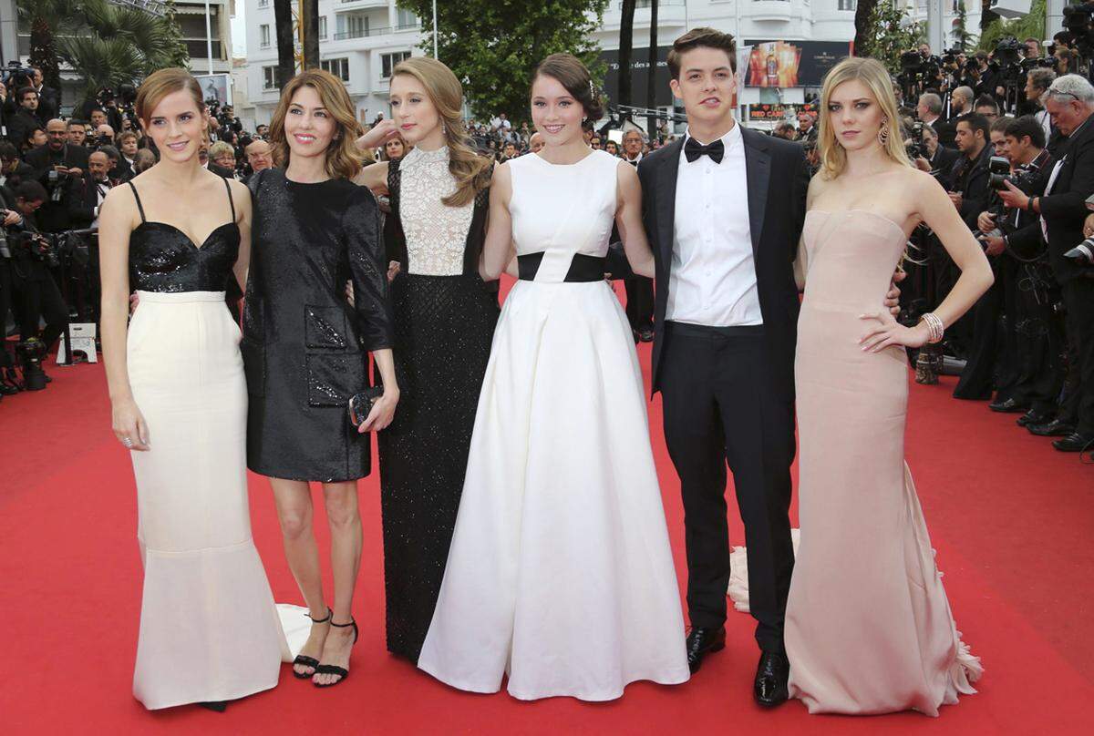 Die "Bling Ring"-Darsteller, allen voran Emma Watson in einem Kleid von Chanel Couture, stimmten sich farblich ab.