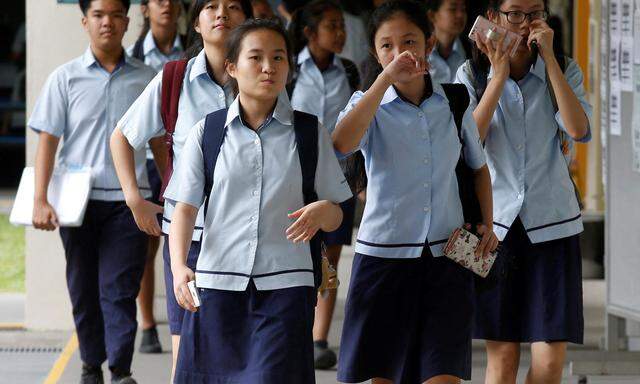86 Prozent attestieren ihren Lehrern Hilfsbereitschaft: Schüler in Singapur.