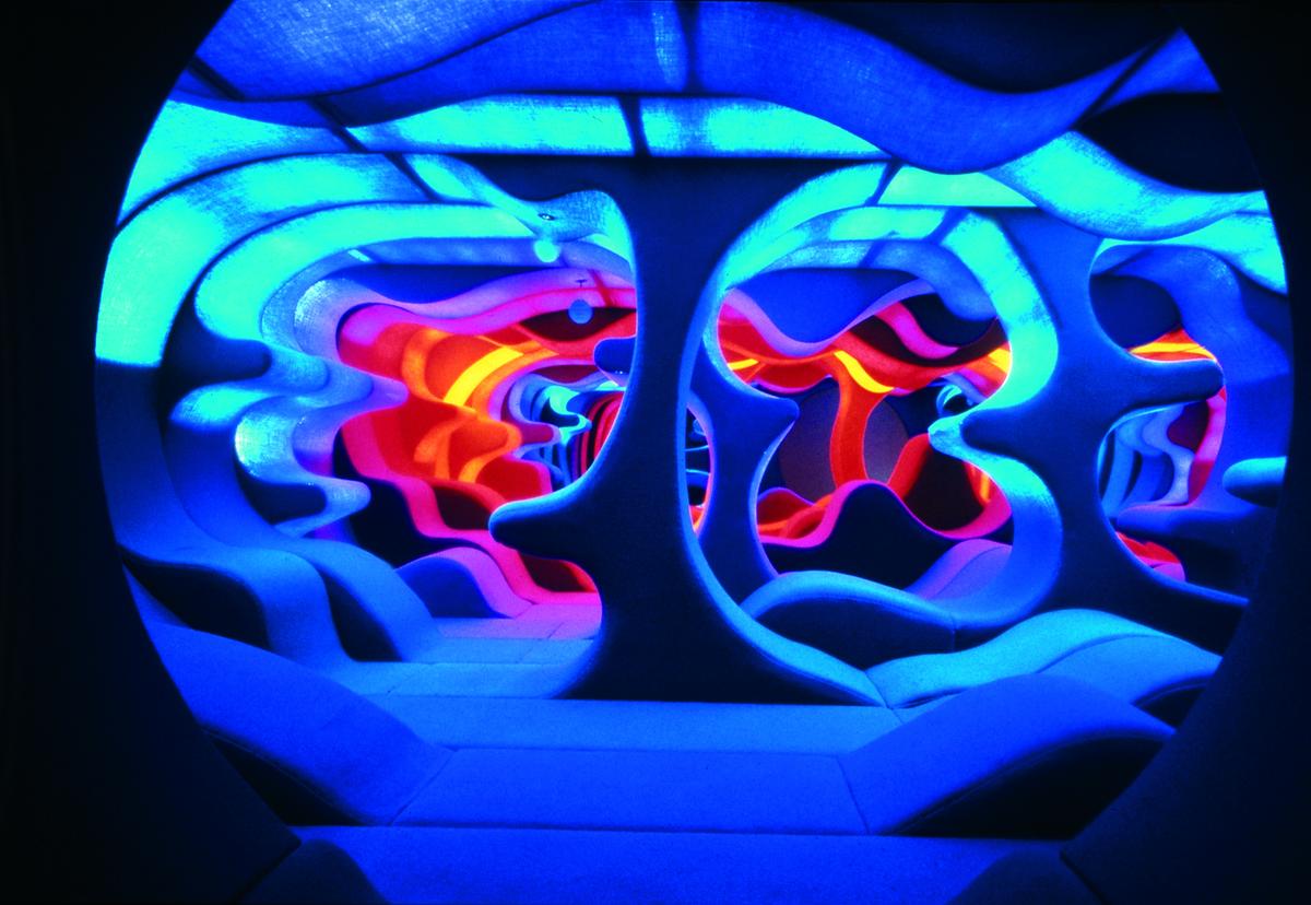 Verner Panton, Fantasy Landscape im Rahmen der Ausstellung Visiona 2, Köln, Deutschland, 1970.