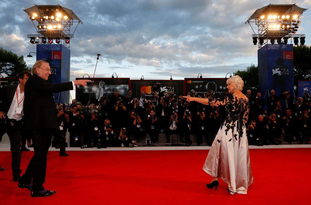 Spaß am roten Teppich: Donald Sutherland und Helen Mirren. 