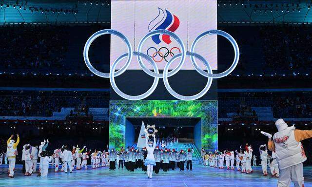 Bei den Olympischen Winterspielen in Beijing 2022 war die russischen Delegation noch Teil der Eröffnungsfeier. 