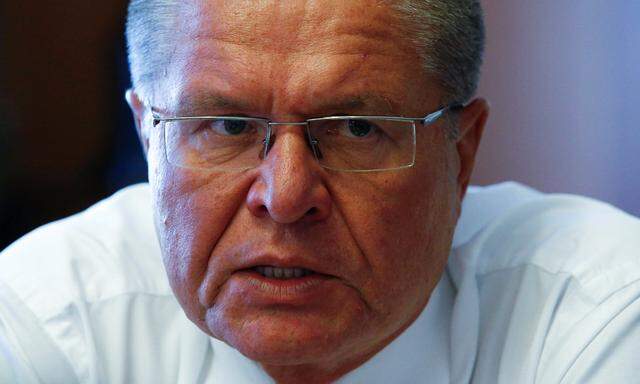 Russian Economy Minister Alexei Ulyukayev speaks during an interview with Reuters in Moscow