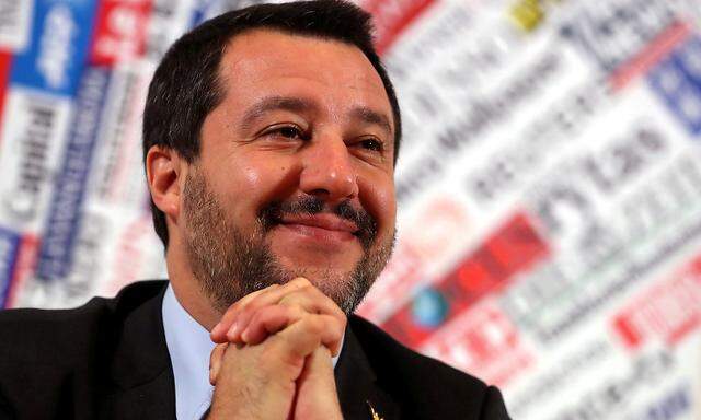 FILE PHOTO: Italian Deputy Prime Minister and right-wing League party leader Matteo Salvini attends a news conference at the Foreign Press Club in Rome