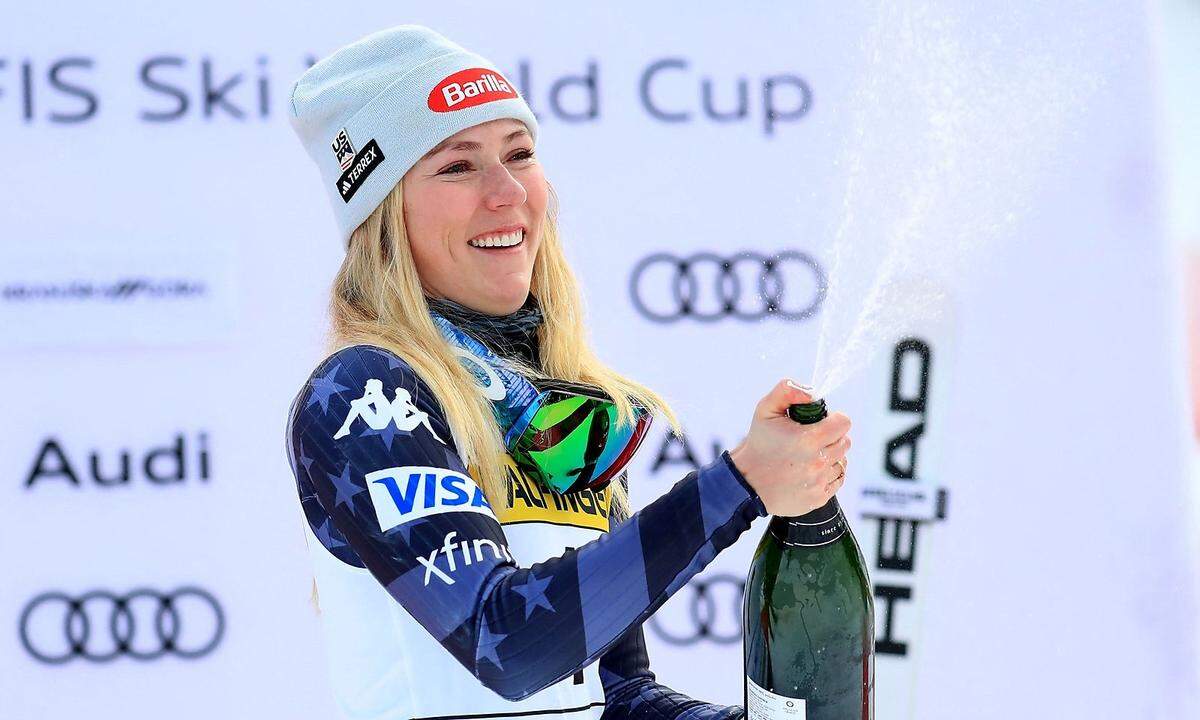 Mikaela Shiffrin feiert, die Skiwelt verneigt sich. „Vielleicht können wir jetzt endlich aufhören, über den Rekord zu sprechen.“ 