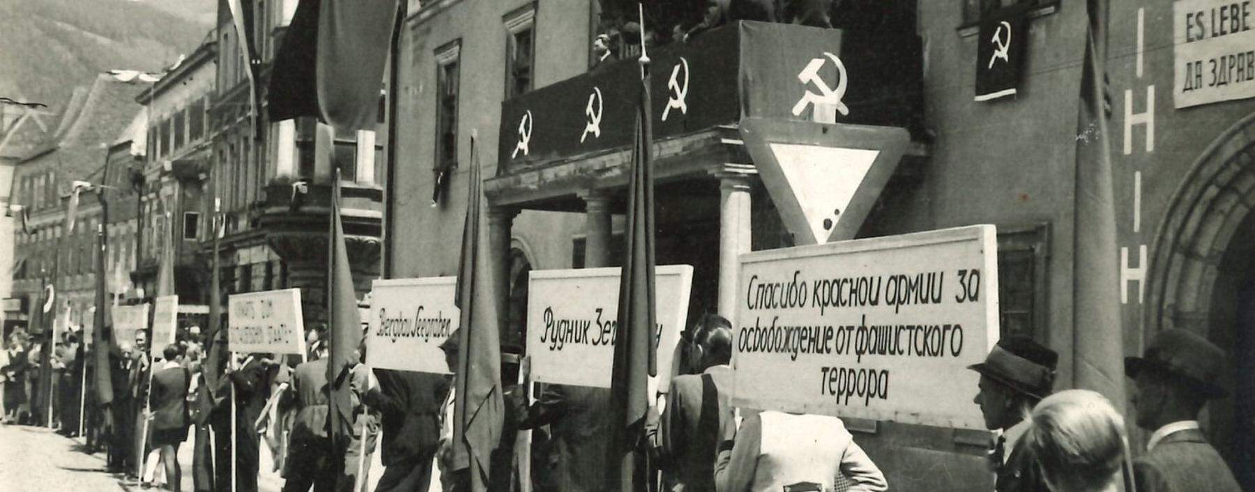 Befreiungsfeier in Leoben, Juni 1945.