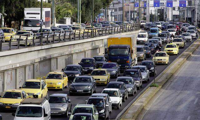 Verkehr in der griechischen Hauptstadt Athen.