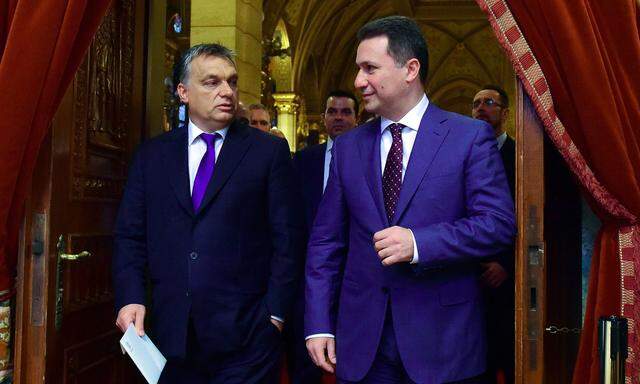 Viktor Orbán und Nikola Gruevski.