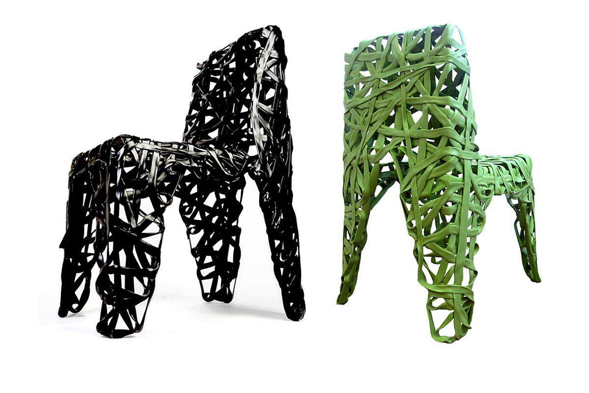 Der RD Legs Chair ist ein Kultobjekt für ökologisches Design von Cohda. Der Sessel wird aus 100 Prozent recyceltem Plastikmüll in England hergestellt. Man bekommt ihn u.a. über Interior Park.